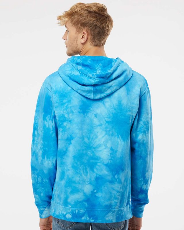 Unisex Midweight Tie Dye Hooded Pullover