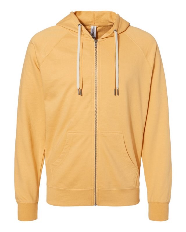 Lightweight Loopback Terry Full-Zip Hooded Sweatshirt