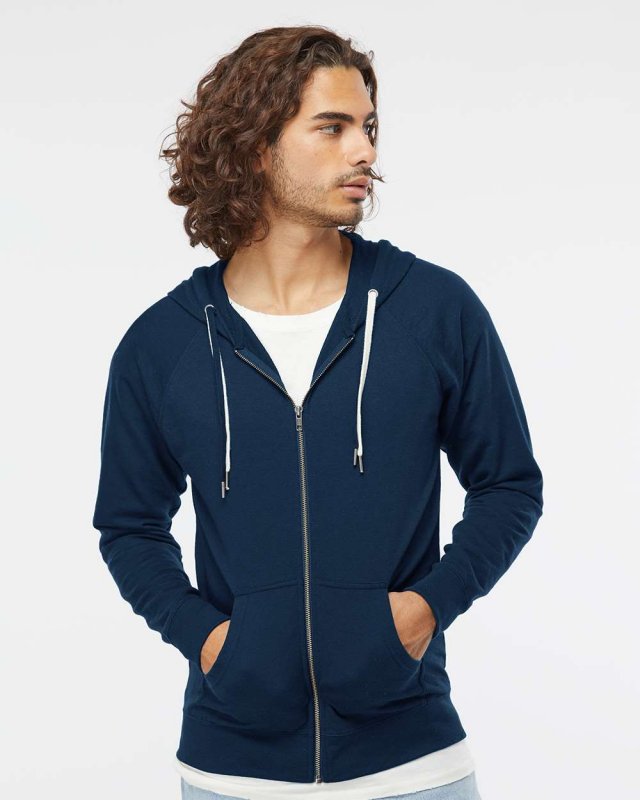 Lightweight Loopback Terry Full-Zip Hooded Sweatshirt