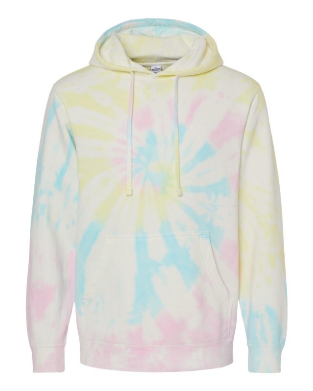 Unisex Midweight Tie Dye Hooded Pullover