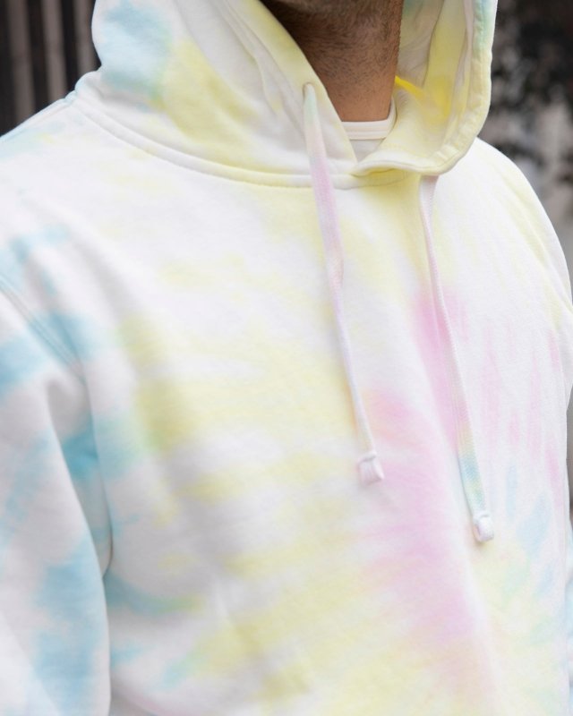 Unisex Midweight Tie Dye Hooded Pullover