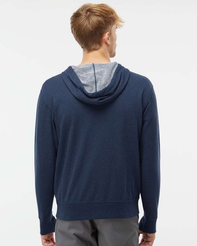 Unisex Heathered French Terry Full-Zip Hooded Sweatshirt