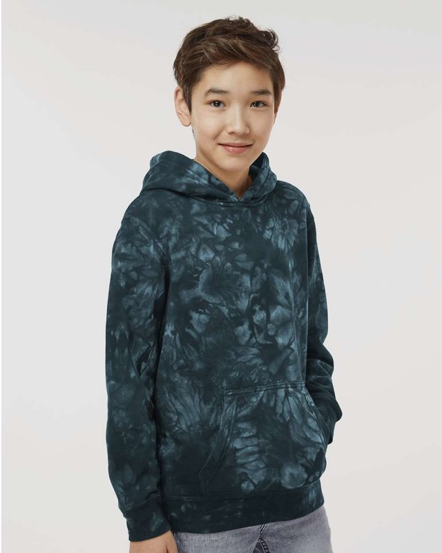 Youth Midweight Tie-Dye Hooded Pullover