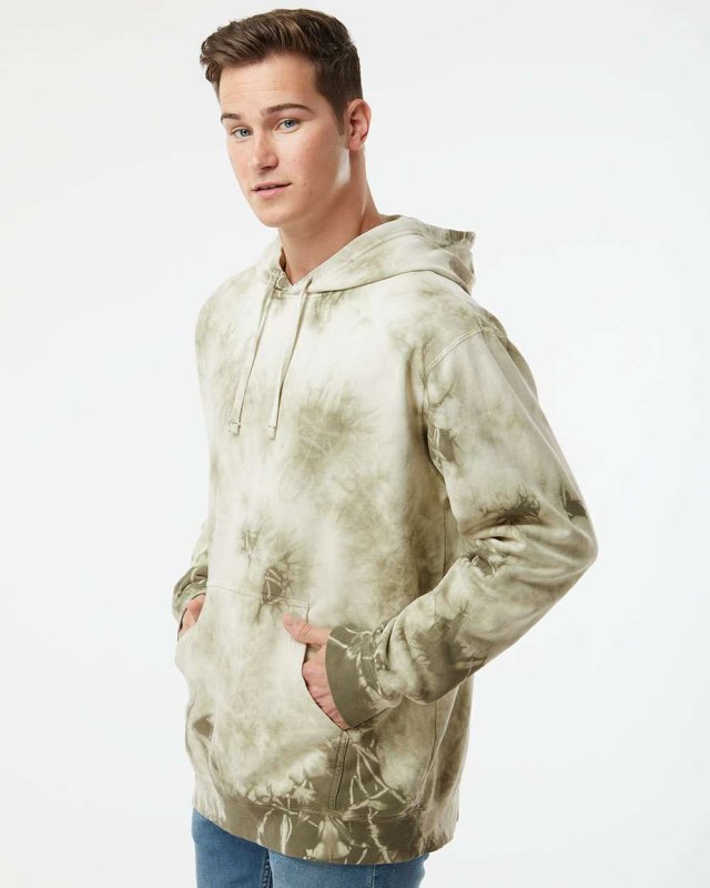 Unisex Midweight Tie Dye Hooded Pullover