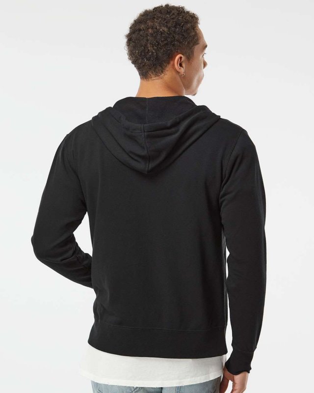 Unisex Heathered French Terry Full-Zip Hooded Sweatshirt