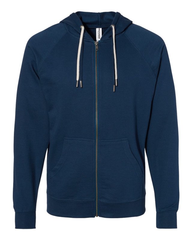 Lightweight Loopback Terry Full-Zip Hooded Sweatshirt