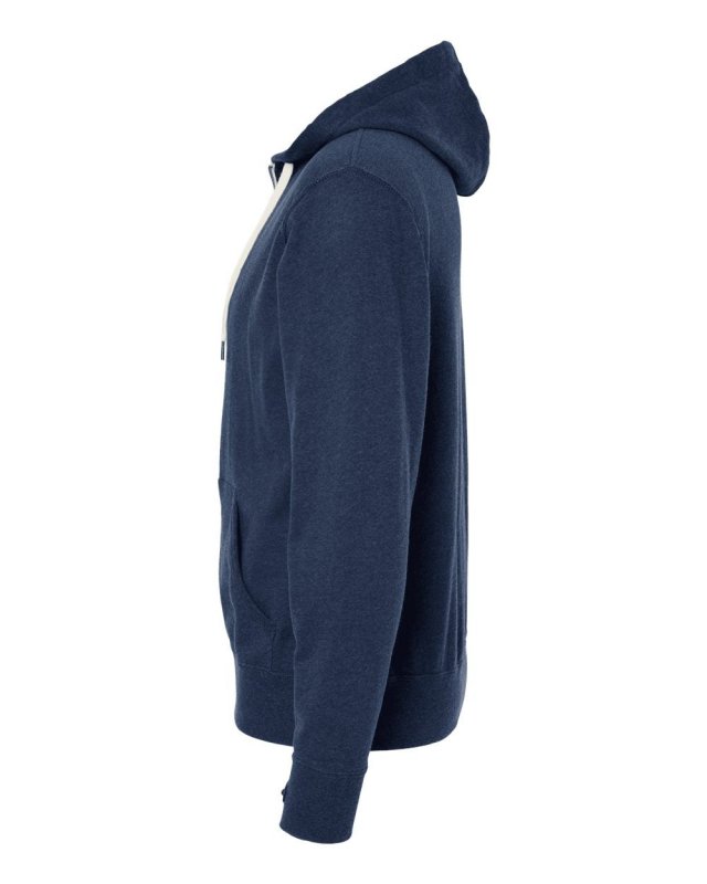 Unisex Heathered French Terry Full-Zip Hooded Sweatshirt