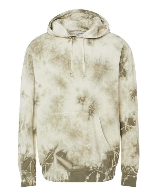 Unisex Midweight Tie Dye Hooded Pullover