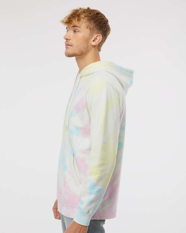 Unisex Midweight Tie Dye Hooded Pullover