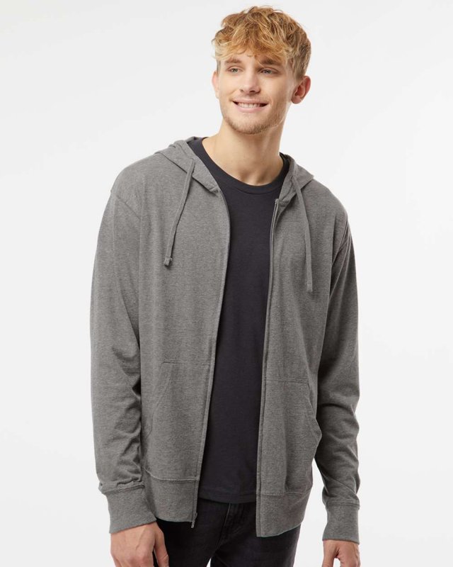 Lightweight Jersey Zip Hood