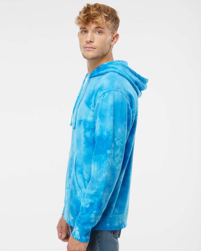 Unisex Midweight Tie Dye Hooded Pullover