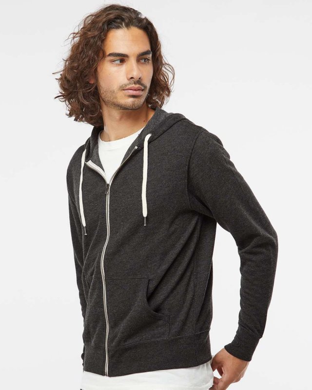 Lightweight Loopback Terry Full-Zip Hooded Sweatshirt