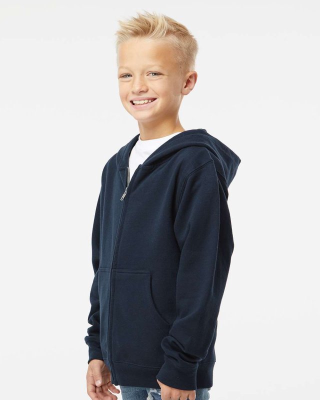 Youth Midweight Full-Zip Hooded Sweatshirt