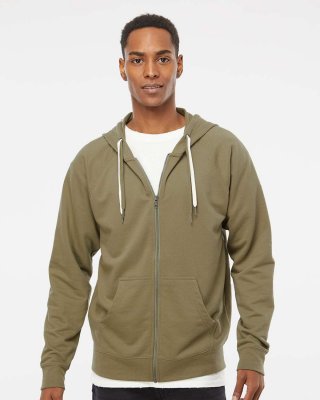 Lightweight Loopback Terry Full-Zip Hooded Sweatshirt