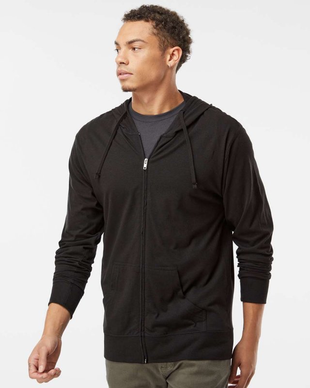 Lightweight Jersey Zip Hood