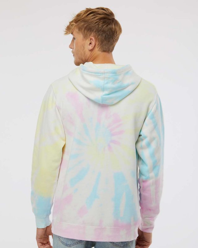 Unisex Midweight Tie Dye Hooded Pullover