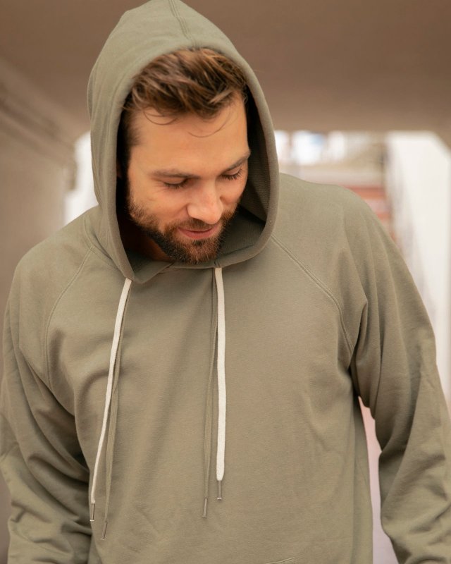 Lightweight Loopback Terry Hooded Sweatshirt