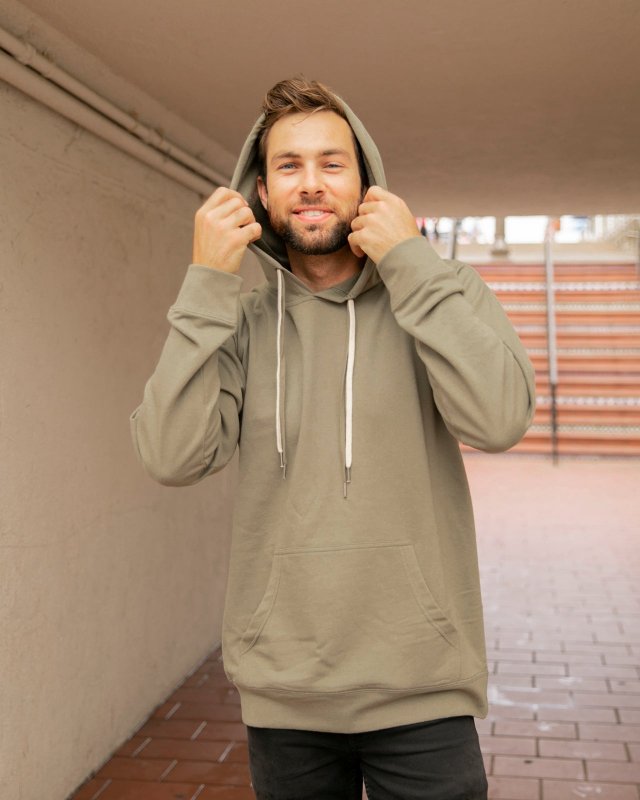 Lightweight Loopback Terry Hooded Sweatshirt