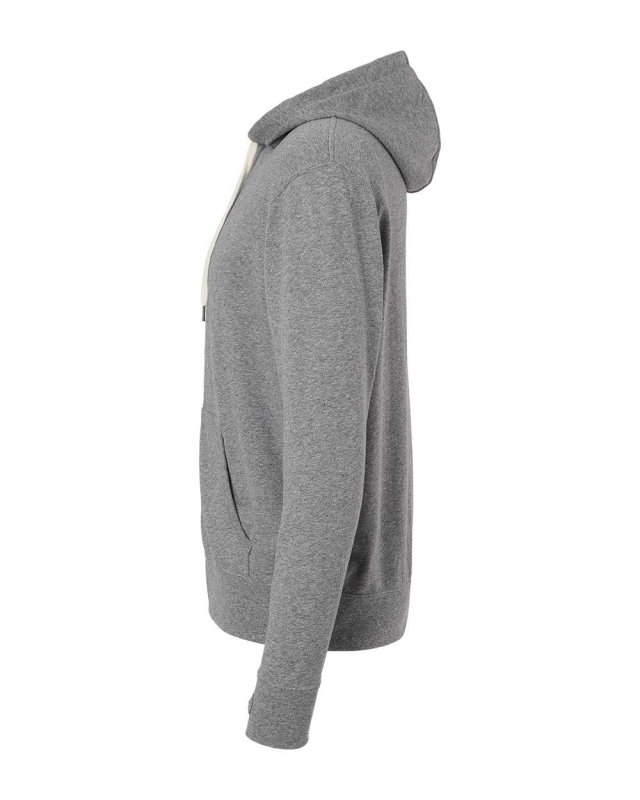 Unisex Heathered French Terry Full-Zip Hooded Sweatshirt