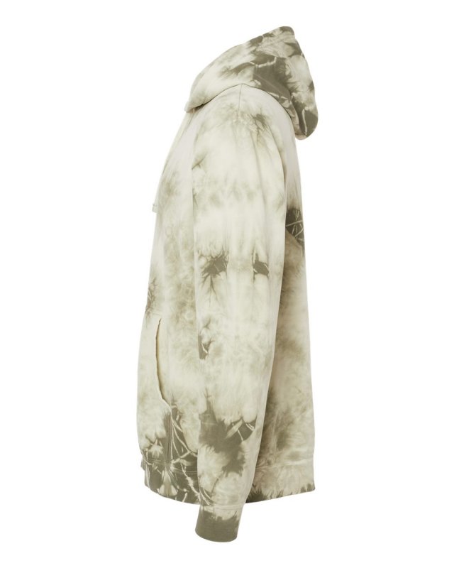 Unisex Midweight Tie Dye Hooded Pullover