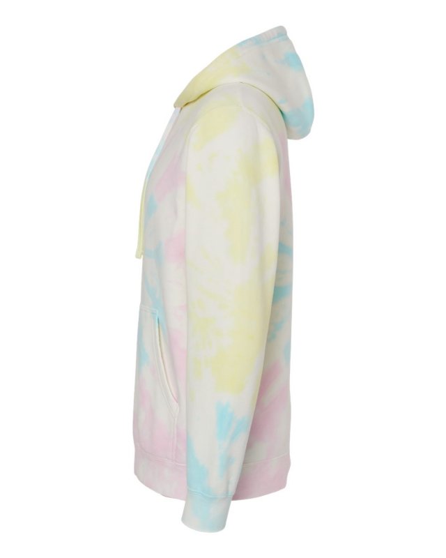 Unisex Midweight Tie Dye Hooded Pullover