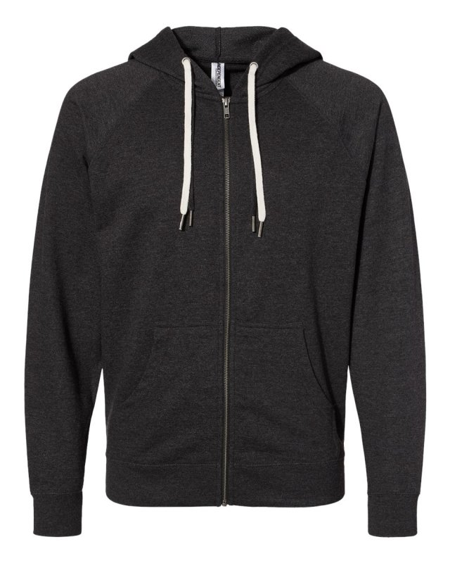 Lightweight Loopback Terry Full-Zip Hooded Sweatshirt