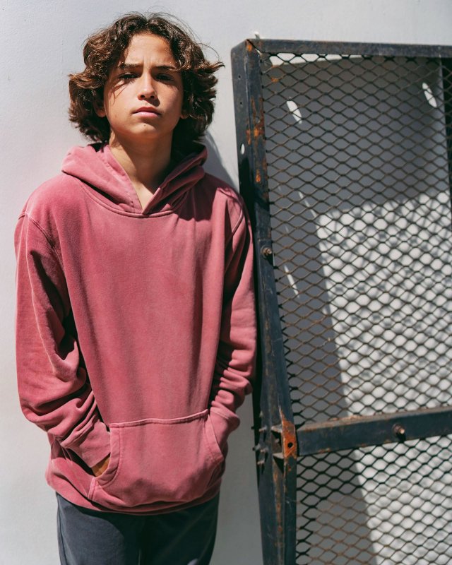 Youth Midweight Pigment Dyed Hooded Pullover