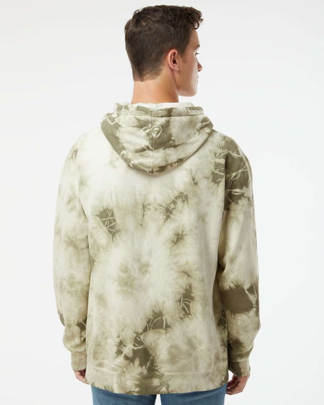 Unisex Midweight Tie Dye Hooded Pullover