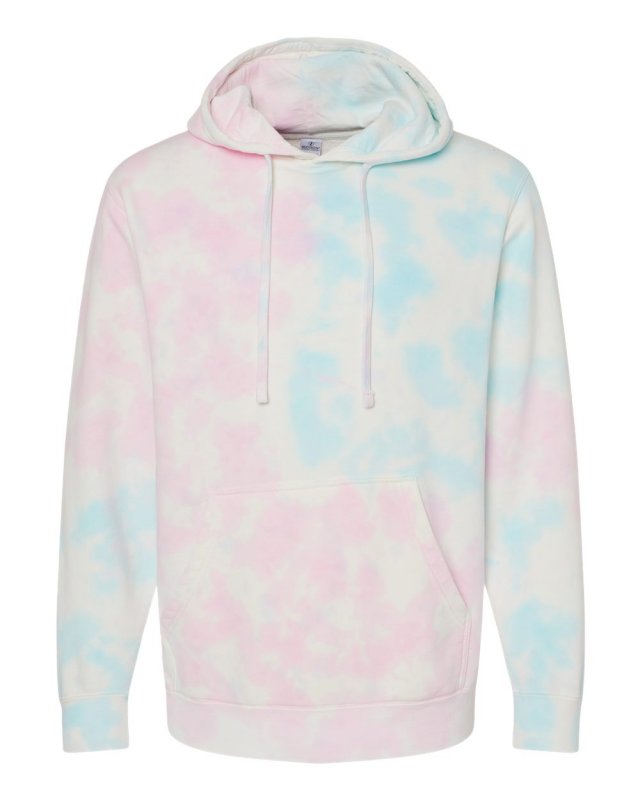 Unisex Midweight Tie Dye Hooded Pullover