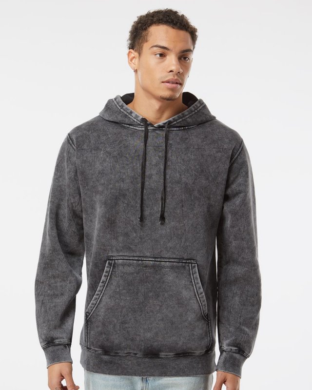 Unisex Midweight Mineral Wash Hooded Pullover