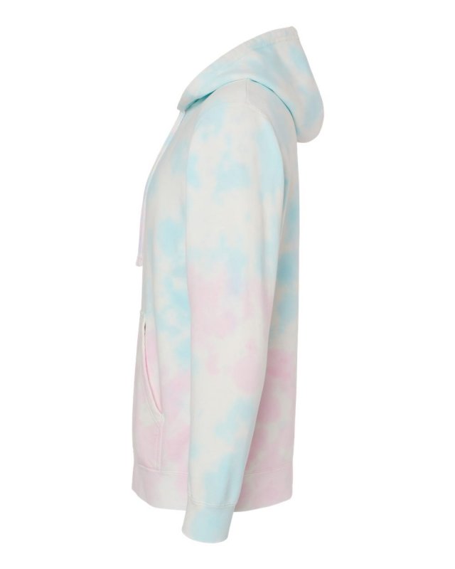 Unisex Midweight Tie Dye Hooded Pullover