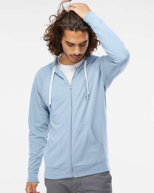 Lightweight Loopback Terry Full-Zip Hooded Sweatshirt