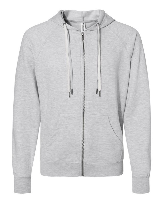 Lightweight Loopback Terry Full-Zip Hooded Sweatshirt